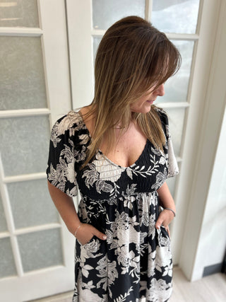 Black & White Print Dress