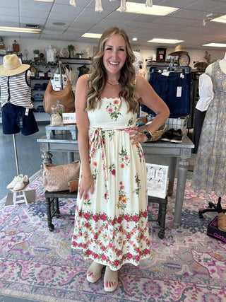 Off White Multi Floral Dress