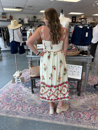 Off White Multi Floral Dress
