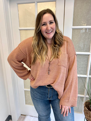 Curvy Caramel Lightweight Sweater