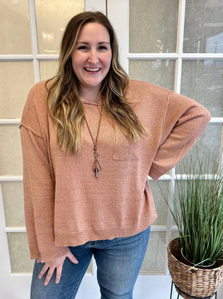 Curvy Caramel Lightweight Sweater