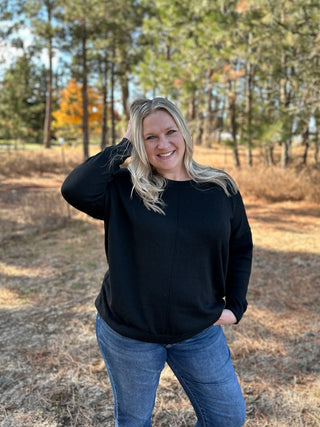 Curvy Black Sweater