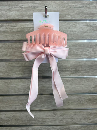 Pink Claw/Bow Clip Set