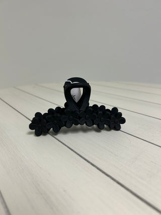 Black Floral Hair Claw