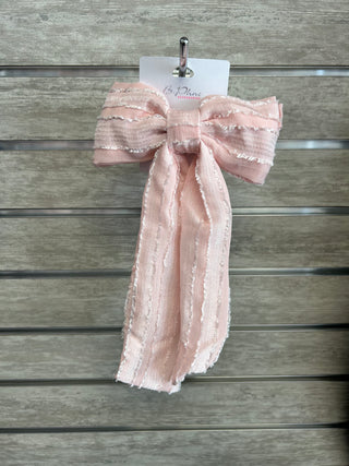 Tally Pink Bow Hair Clip