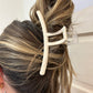 2 Tone Cream/Clear Hair Claw