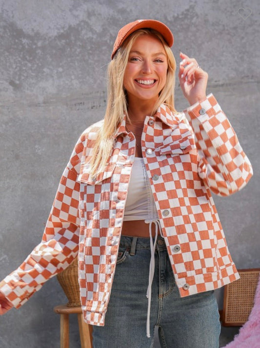 Checkered In Time Jacket FINAL SALE!