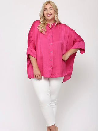 Curvy Fuchsia Beachy Top FINAL SALE!